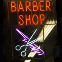 neon barber sign